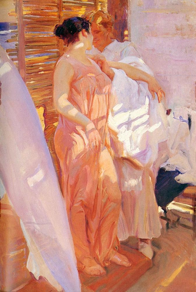 Joaquin Sorolla y Bastida The Pink Robe